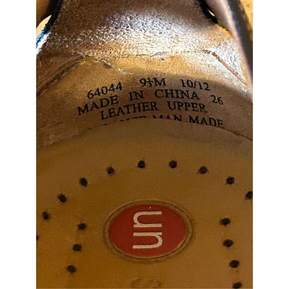 CLARKS Unstructured Strappy Leather Loafers Mary Janes - Black 9.5 - Picture 8 of 8